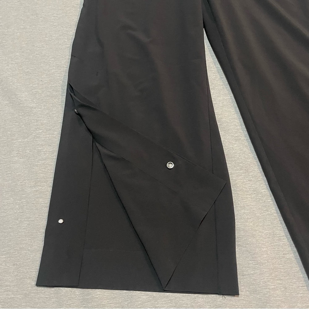 Athleta Tribeca Crop Pants Black Size 6 Wide Leg Travel Workwear Stretch - Picture 7 of 15